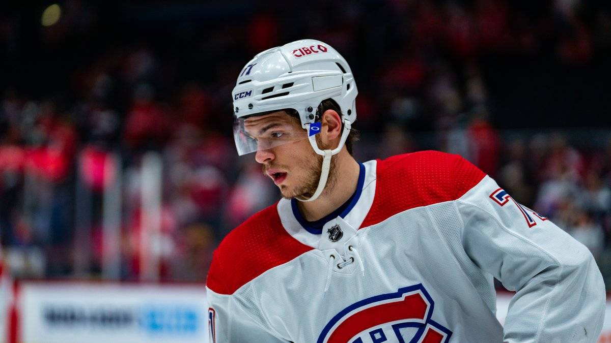 Jake Evans of the Montreal Canadiens (file photo)