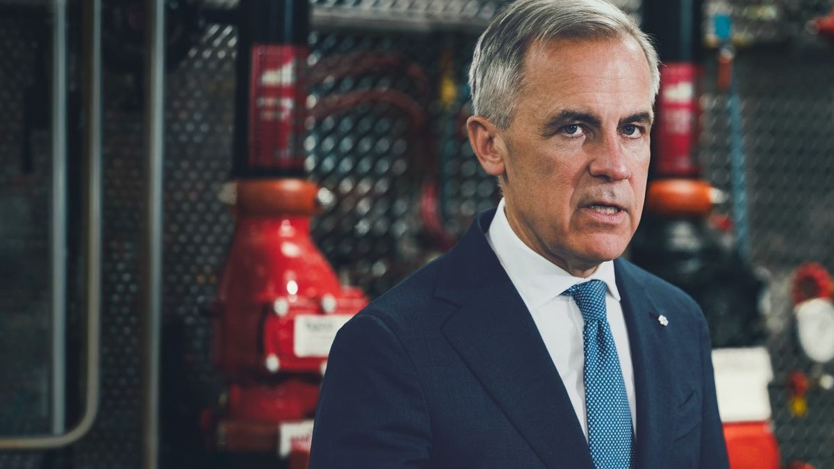 Mark Carney speaking in Calgary
