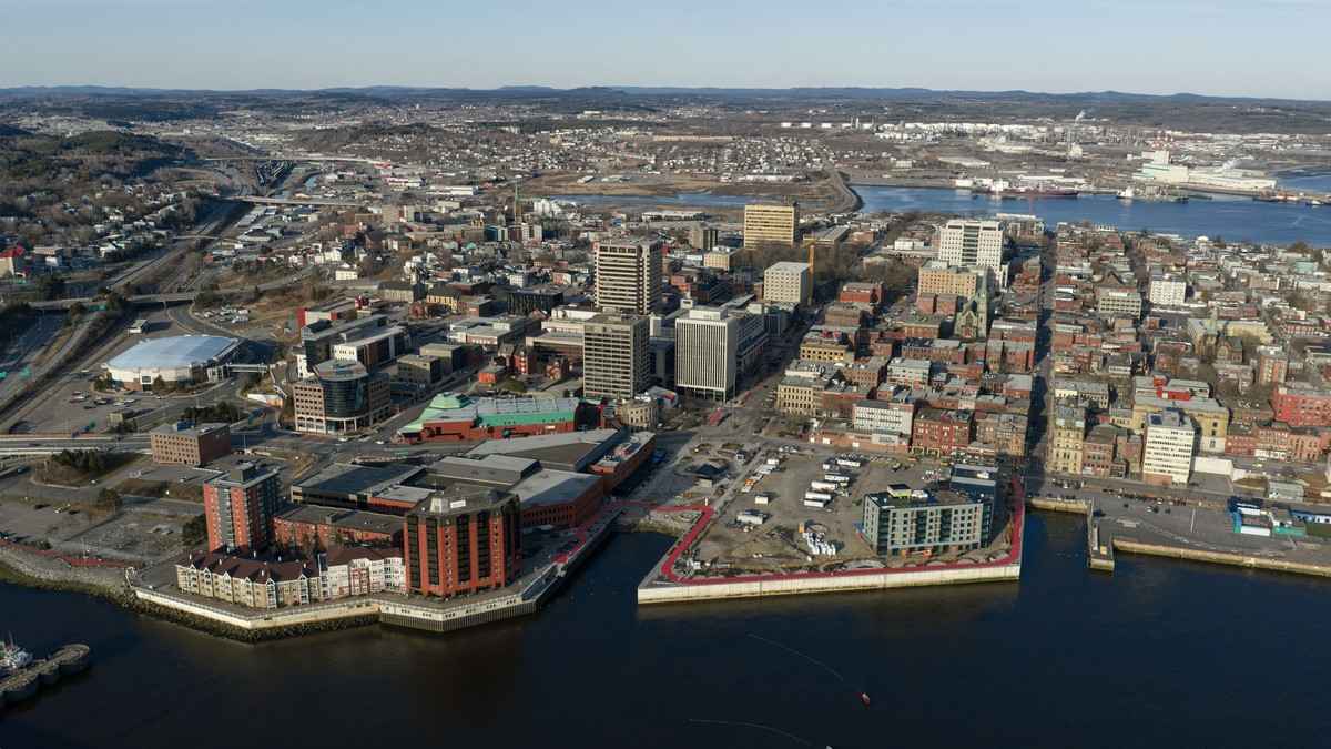 Aerial view of Saint John, New Brunswick