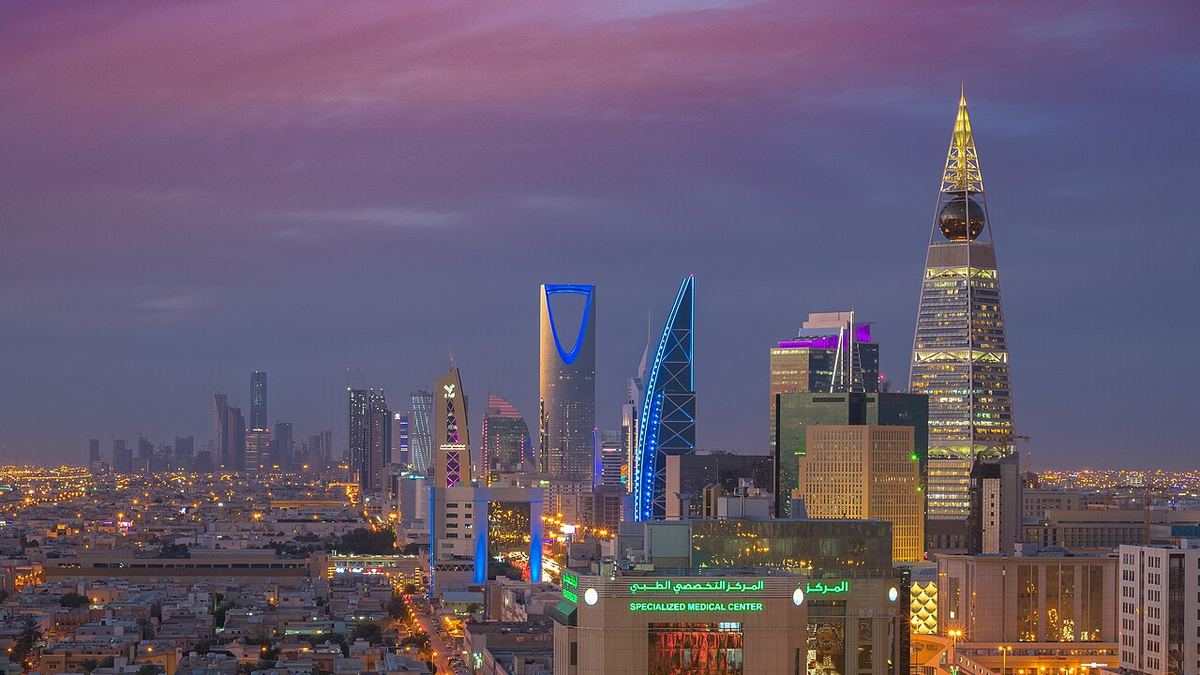 Riyadh skyline at dusk