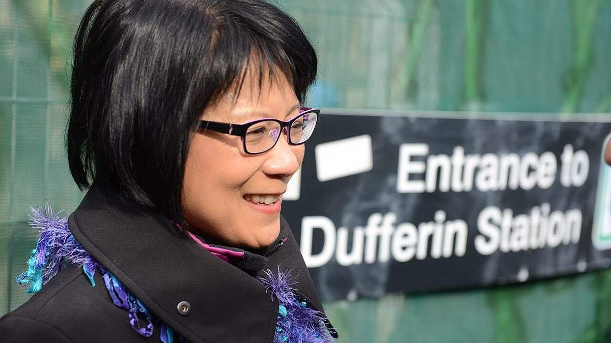 Toronto Mayor Olivia Chow at a Toronto campaign appearance