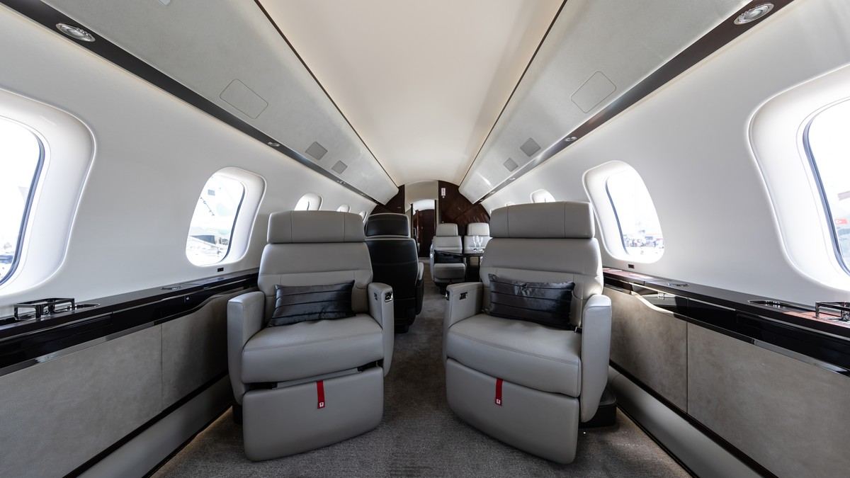 Bombardier Global 7500 business jet at the Paris Air Show