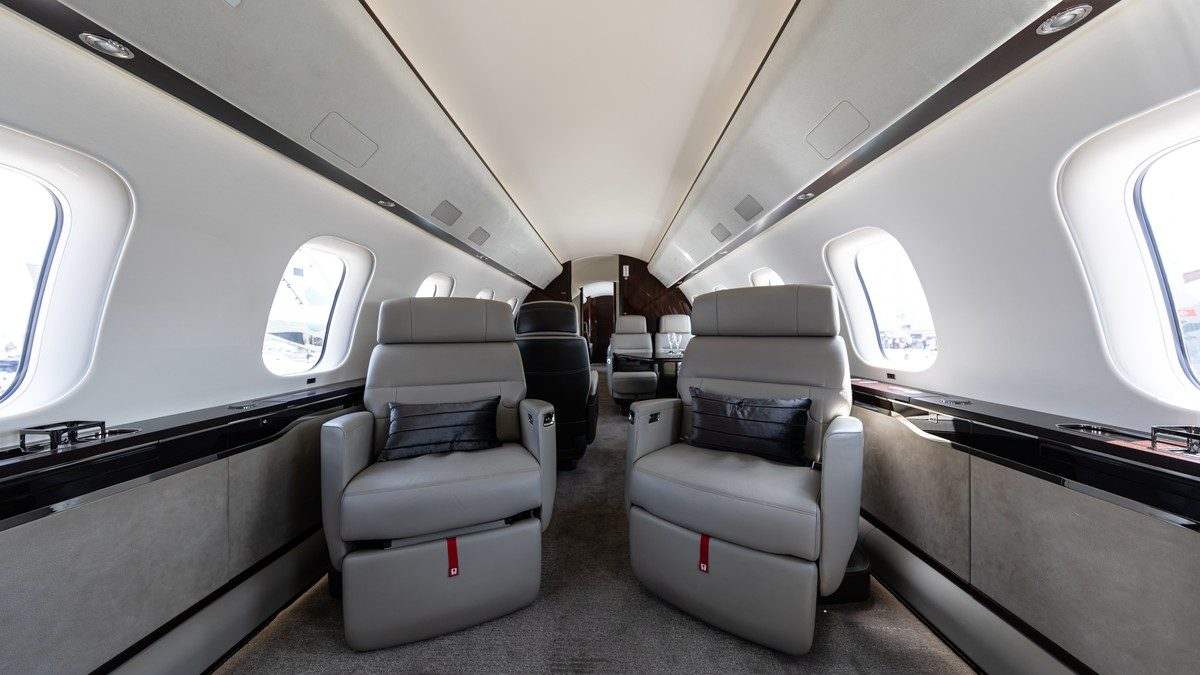 Bombardier Global 7500 business jet at the Paris Air Show