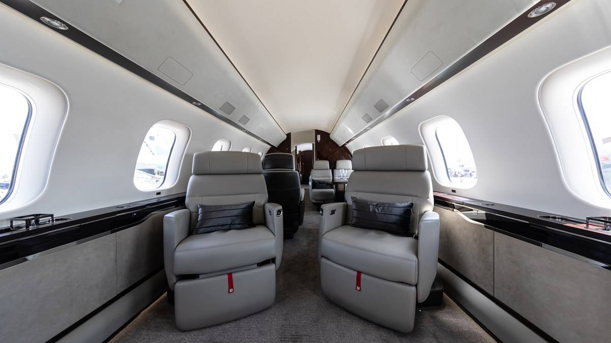 A Bombardier Global 7500 business jet